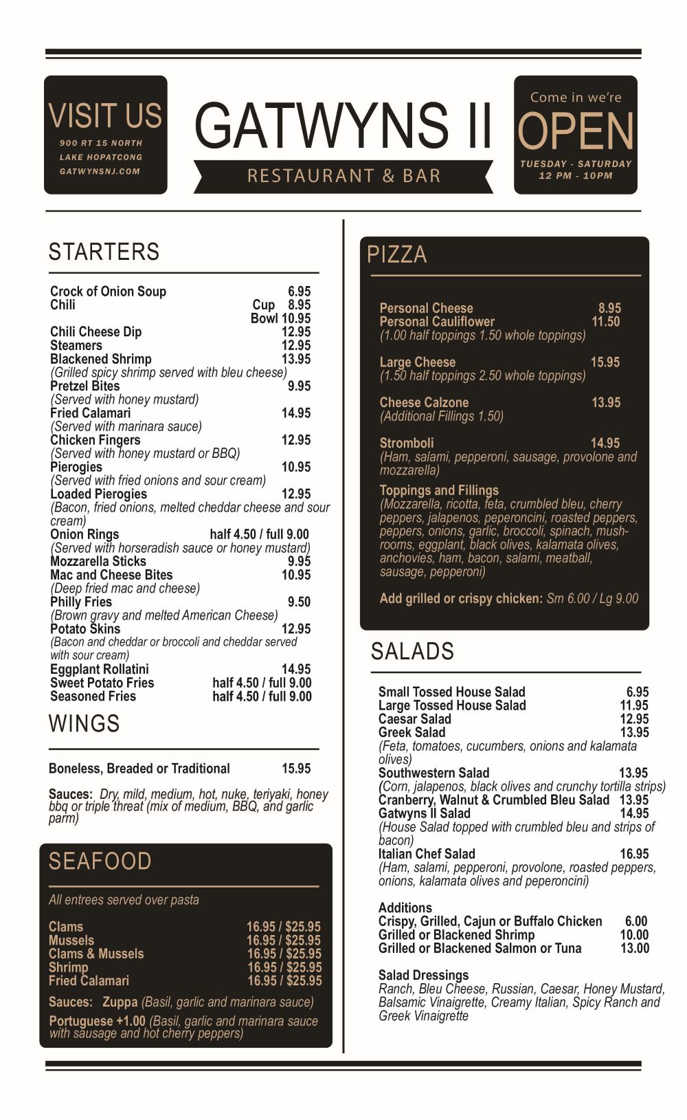 Gatwyns Menu 6132025 0